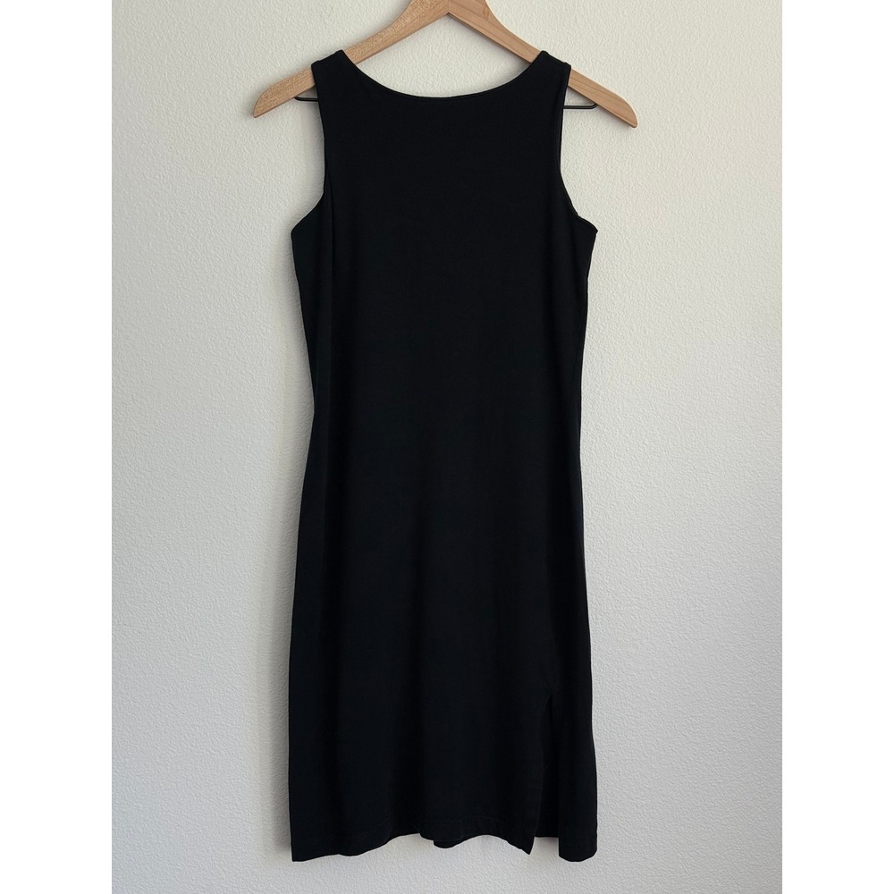 Ralph Lauren Shift Dress XS Black Minimalist Sleeveless Cotton Stretch Classic